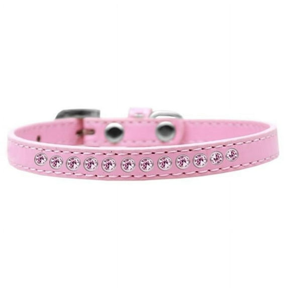 Light Pink Crystal Puppy Collar, Light Pink - Size 8