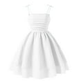 thumbnail image 1 of Light Pink Dress Girl Dress Girl's Smocked Ruched A Line Swing Dress Layered Tie Shoulder Flowy Cami Short Dress, 1 of 7