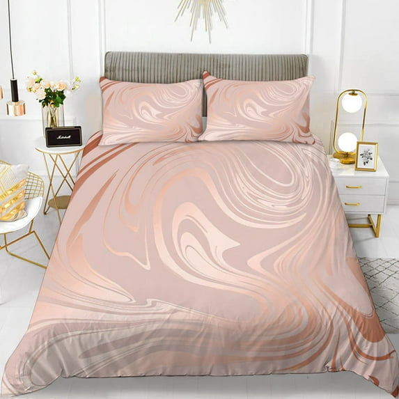 Light Pink Duvet Cover Set, Warm and Cozy Bedding Cover Set for Teenage Girls, , Pink