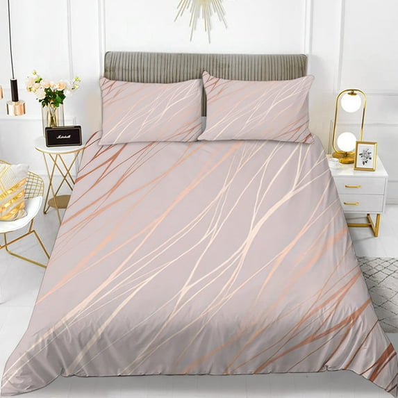 Light Pink Duvet Cover Set, Warm and Cozy Bedding Cover Set for Teenage Girls, , Pink