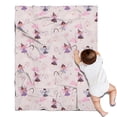 thumbnail image 1 of Light Pink Fairy Pattern Blanket,Comfortable Soft Flannel Throw Blanket,All Season,Warm Lightweight Blankets for Sofa Bed Couch Living Room Chair,30"x40", 1 of 4