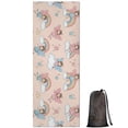 thumbnail image 1 of Light Pink Fairy Pattern Hot Yoga Mat Towel Non Slip for Hot Yoga - Quick-Drying Yoga Mat Cover with 4 Corner Pockets with Travel Bag - Hot Yoga Towel Non Slip Grip Moisture Wicking Sweat 70"x26", 1 of 6