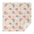 thumbnail image 1 of Light Pink Fairy Pattern Square Tablecloth,Waterproof Square Table Cover,Wipeable Spillproof Washable Table Cover for Home Kitchen Party Decor 52"x52"(132x132cm), 1 of 6