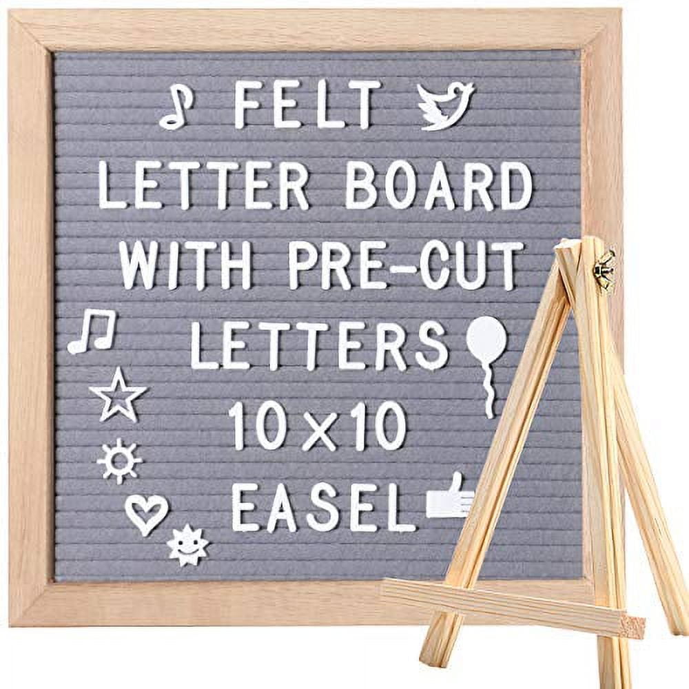 Light Pink Felt Letter Board 10x10 Inches + 374 3/4’’ PreCut White