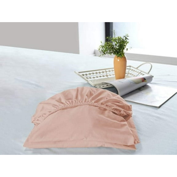 Light Pink Fitted Bottom Sheet