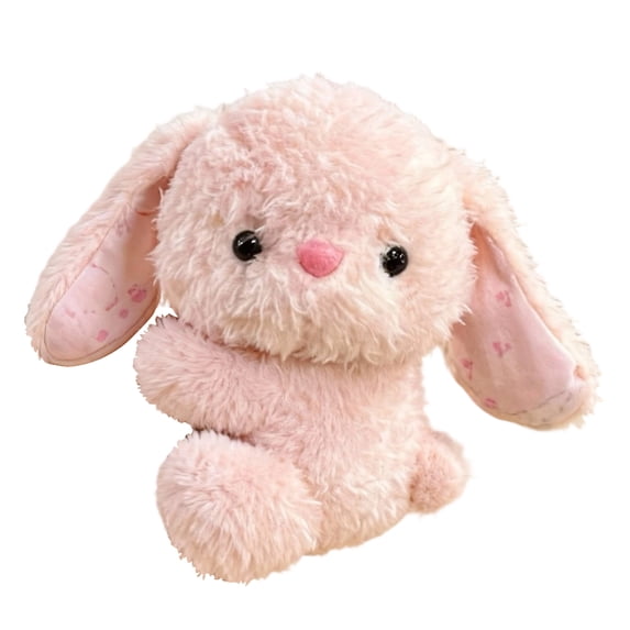 Light Pink Floppy Ear Bunny Plush Toy 4.3 Inch Soft Stuffed Animal Decor for Nursery Easter and Birthday Single Pack