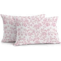 Light Pink Floral Paisley Outdoor Pillow Covers Pack of 2 Boho Leaf Vintage Farmhouse Linen Waterproof Throw Pillow Covers Decorative Cushion Cases for Patio Garden Tent Balcony Couch 20x12 inch