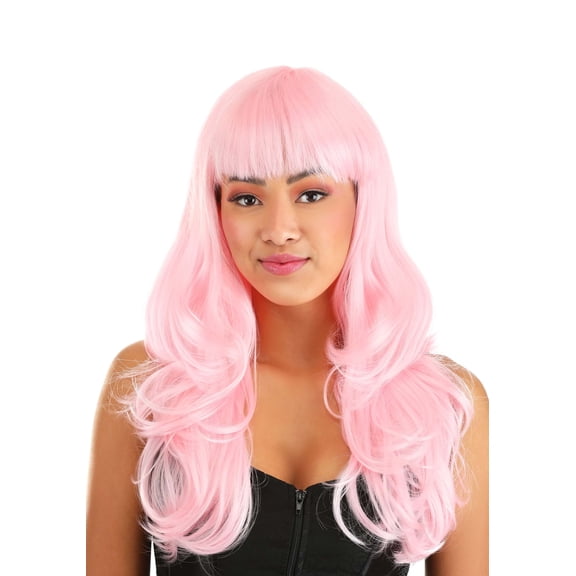 Light Pink Full Wavy Wig