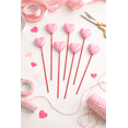 thumbnail image 1 of Light Pink Glitter Heart Picks, Valentine Decorative Picks, Party & Craft Décor, 2-Pack, 7-Pieces, 1 of 4