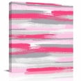 thumbnail image 1 of Light Pink Grey Lines Framed Canvas Wall Art, Abstract Mottled Paints Graffiti Texture Wall Art Painting for Living Room Bedroom Home Decor, 24”x24”, Office Artwork Print, 1 of 9