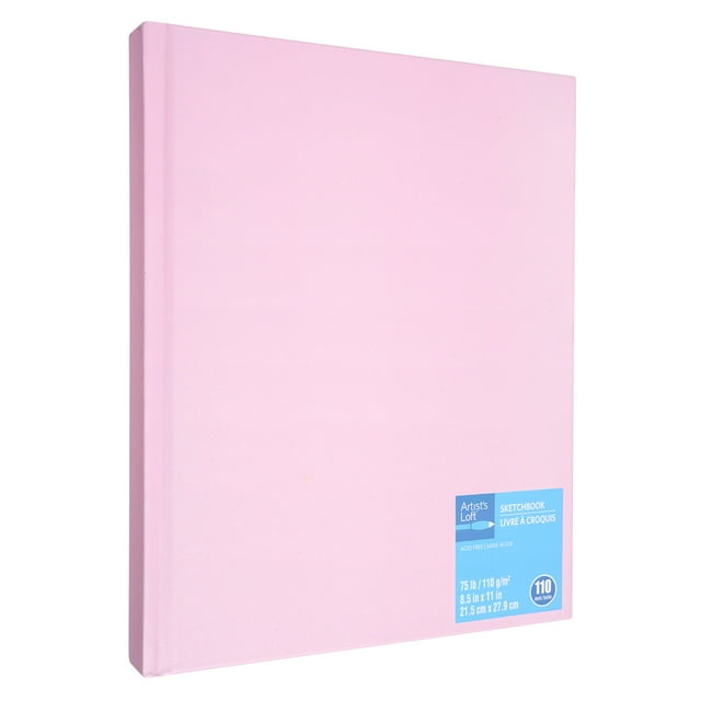 Light Pink Hardcover Sketchbook by Artist's Loft Acid Free and Smudge Resistant Paper, Sketch