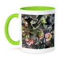 thumbnail image 1 of Light Pink Hibiscus Plants State Flower Of Hawaiian, Growing By Lava Rocks, 15oz Two-Tone Green Mug, 1 of 7