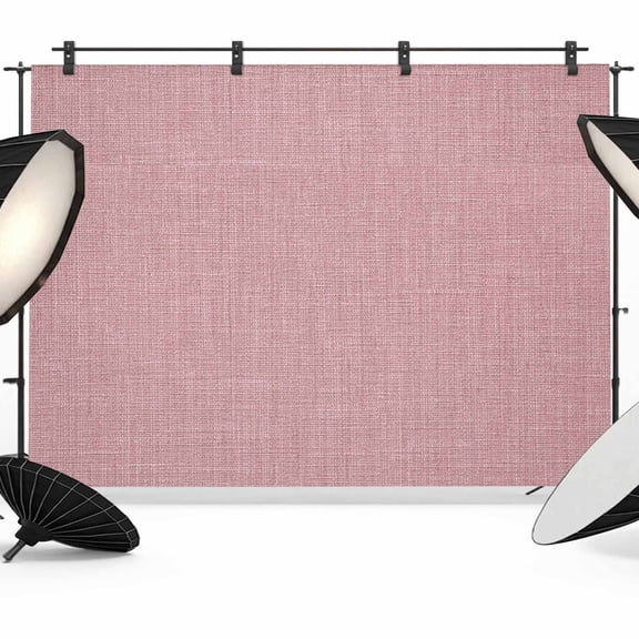 Light Pink Linen Backdrops for Photography, Farmhouse Pure Color Country Farm Fabric Photo Background Sturdy Studio Props for Photo Studio, Video Recording, Booth & Photoshoot 7X5ft