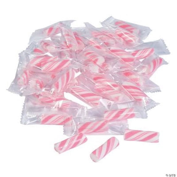 Fun Express Light Pink Mini Candy Sticks, Individually Wrapped, 152 Pieces, 1 lbs