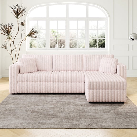 Light Pink Modular Sofa for Bedroom / Create a Cozy Sleeping Environment