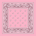 thumbnail image 1 of Light Pink Paisley Bandana - Single Piece 22x22, 1 of 3