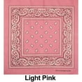thumbnail image 1 of Light Pink Paisley Design Print Cotton Bandana (22 inches x 22 inches), 1 of 1