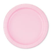 Disposable Paper Plates, 7", Light Pink, 24 Count, by Way To Celebrate