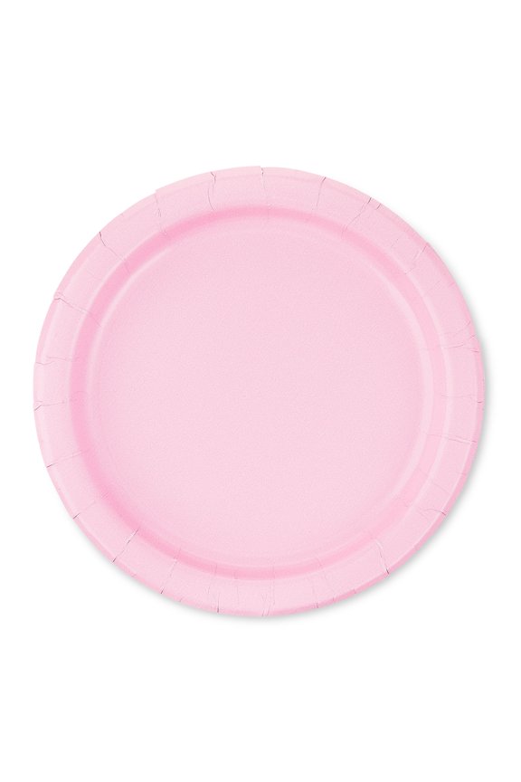 Disposable Paper Plates, 7", Light Pink, 24 Pieces, by Way To Celebrate