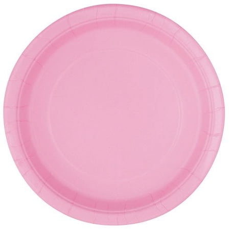 Light Pink Paper Dessert Plates, 7in, 50ct
