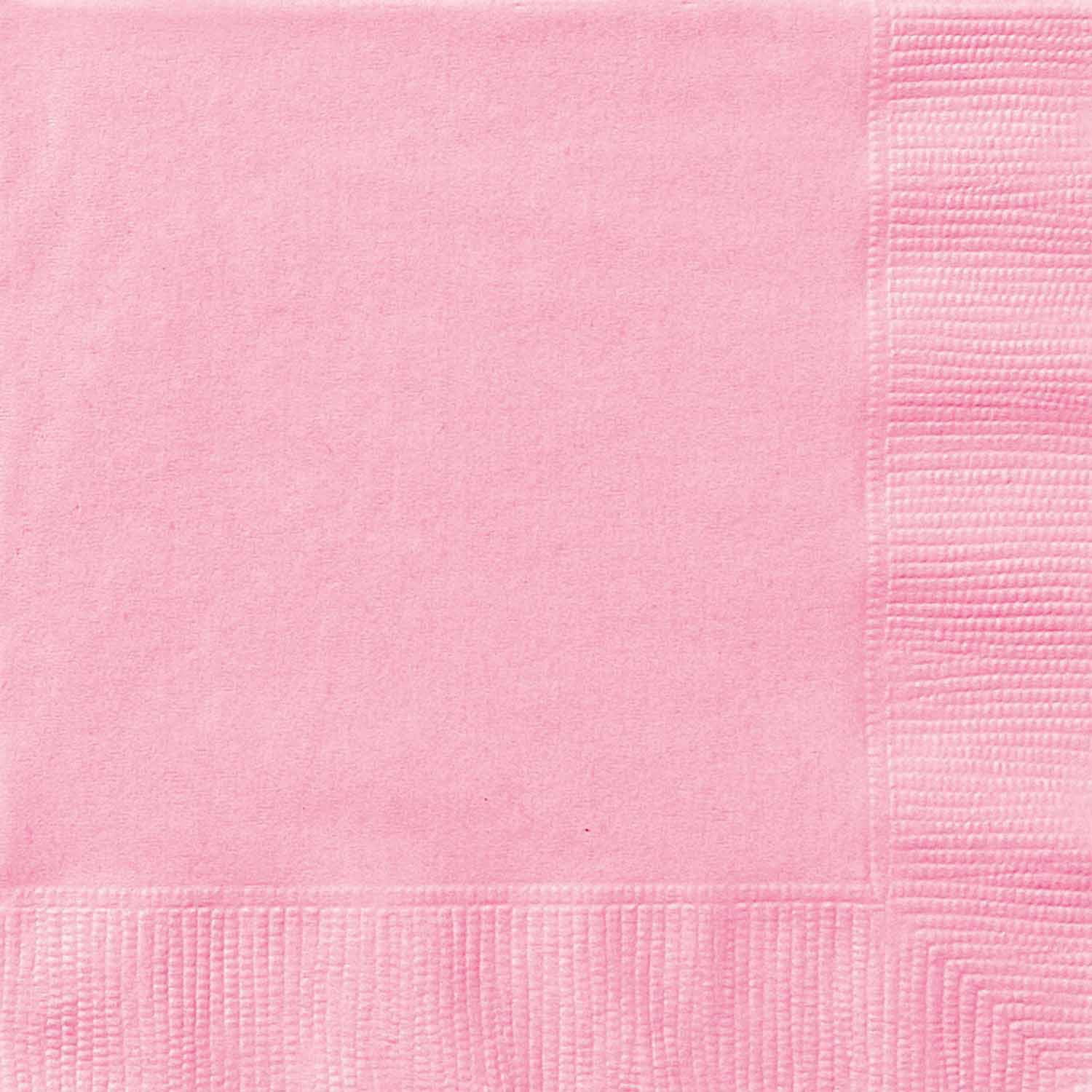 6.5" x 6.5" Disposable Light Pink Paper Napkins, 24 Count, by Way To Celebrate