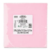 6.5" x 6.5" Disposable Light Pink Paper Napkins, 24 Count, by Way To Celebrate