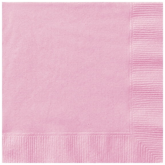 24CT 6.5IN x 6.5IN Light Pink Disposable Paper Napkins by Way To Celebrate