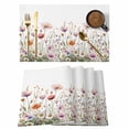thumbnail image 1 of Light Pink Placemats Set of 4, Floral Rustic Wildflower Leaf Spring Blossom Non-Slip Place Mats Washable Table Mats for Kitchen Dining Table Decorations Indoor/Outdoor, 1 of 9