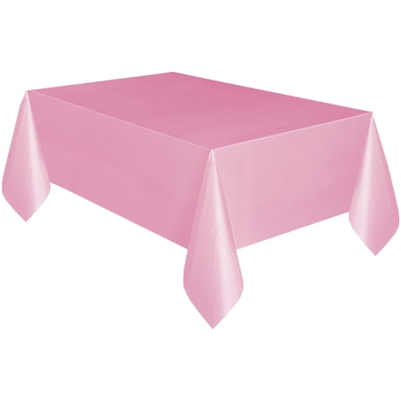 3 Count 54 IN x 108IN Light Pink Rectangular Plastic Table Covers by Way To Celebrate