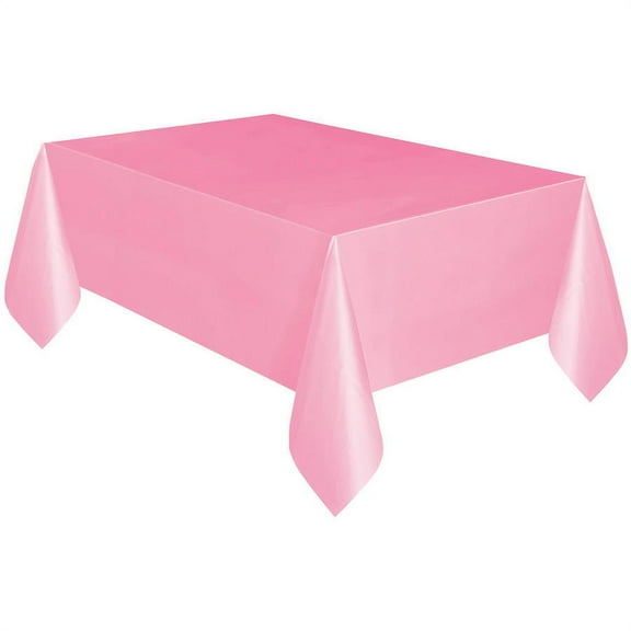 Rectangular 54" x 108" Light Pink Plastic Table Covers, 3 Count, by Way To Celebrate