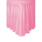 Light Pink Plastic Table Skirt, 14ft