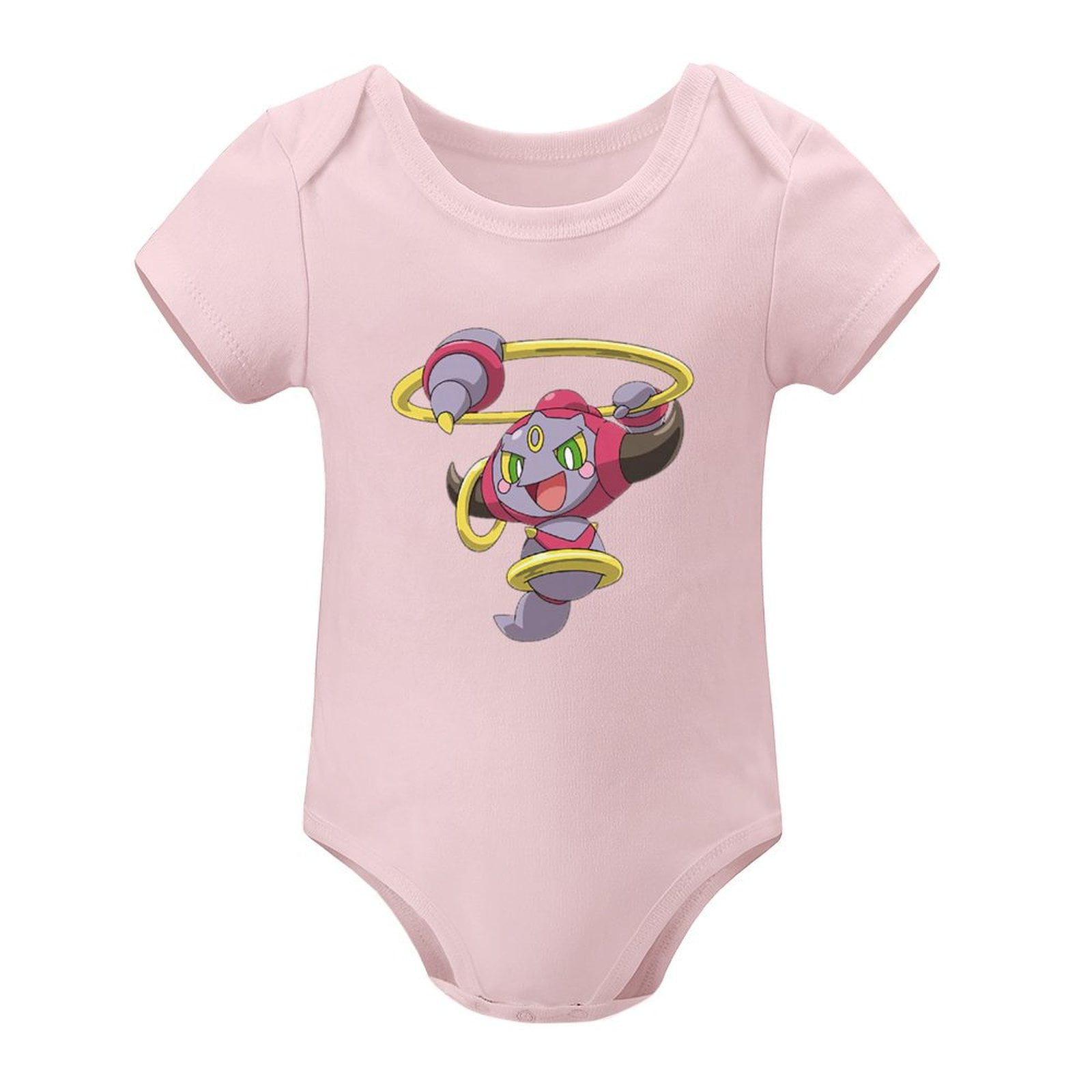 Light Pink Pokemon Onesie Newborn Bodysuits Short Sleeves for Baby Boys