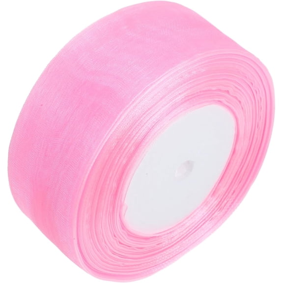 Light Pink Polyester 4cm X 45m Ribbon for Gift Wrap Ribbons, Flower Fabric for Wedding Invitations, Bridal Bouquets, Party Decoration Gift Wrapping Bow Making