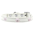 thumbnail image 1 of Light Pink Rose Widget Dog Collar, White - Size 12, 1 of 1