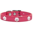 thumbnail image 1 of Light Pink Rose Widget Genuine Leather Dog Collar, Pink - Size 18, 1 of 1