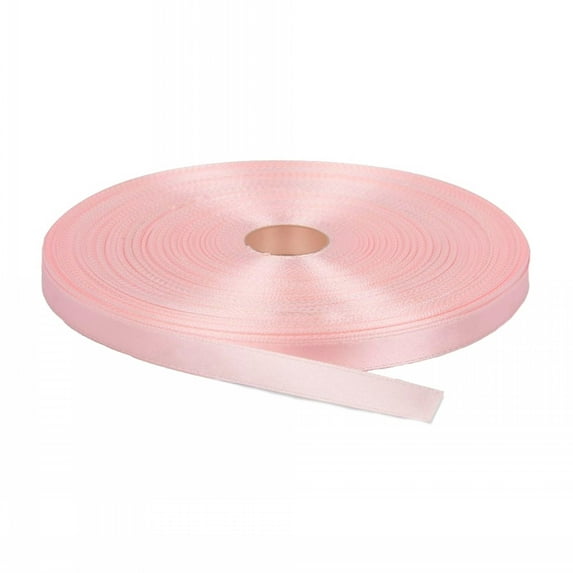 Light Pink Solid Color 3/8-Inch Straight Edge Ribbon, 100-Yards