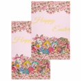 thumbnail image 1 of Light Pink Spring Easter Kitchen Dish Towels for Drying Dishes Set of 2, Bunny Eggs Floral Botanical Waffle Weave Microfiber Hand Tea Bathroom Towels Quick Dry & Absorbent Towel 15.7x23.6, 1 of 7