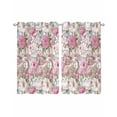 thumbnail image 1 of Light Pink Spring Floral Sheer Curtains 54 Inch Length 2 Panels Set for Living Room/Bedroom, Vintage Summer Botanical Kitchen Curtains Grommet Semi-Sheer Curtains Drapes Window Treatments 42"x54"x2, 1 of 7