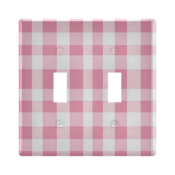 Light Pink Stripes Light Switch Cover Decorative 2 Gang Wall Plate Toggle Switchplate Faceplate