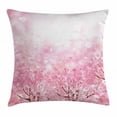 thumbnail image 1 of Light Pink Throw Pillow Cushion Cover, Japanese Cherry Blossom Sakura Tree with Romantic Influence Asian Nature Theme, Decorative Square Accent Pillow Case, 18 X 18 Inches, Baby Pink, by Ambesonne, 1 of 2