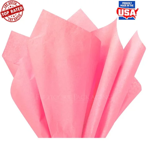 Light Pink Tissue Paper 15"X20" 100 Sheets Decorative Eco-Friendly Crafts New