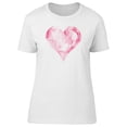 thumbnail image 1 of Light Pink Watercolor Heart T-Shirt Women -Image by Shutterstock, Female Small, 1 of 4