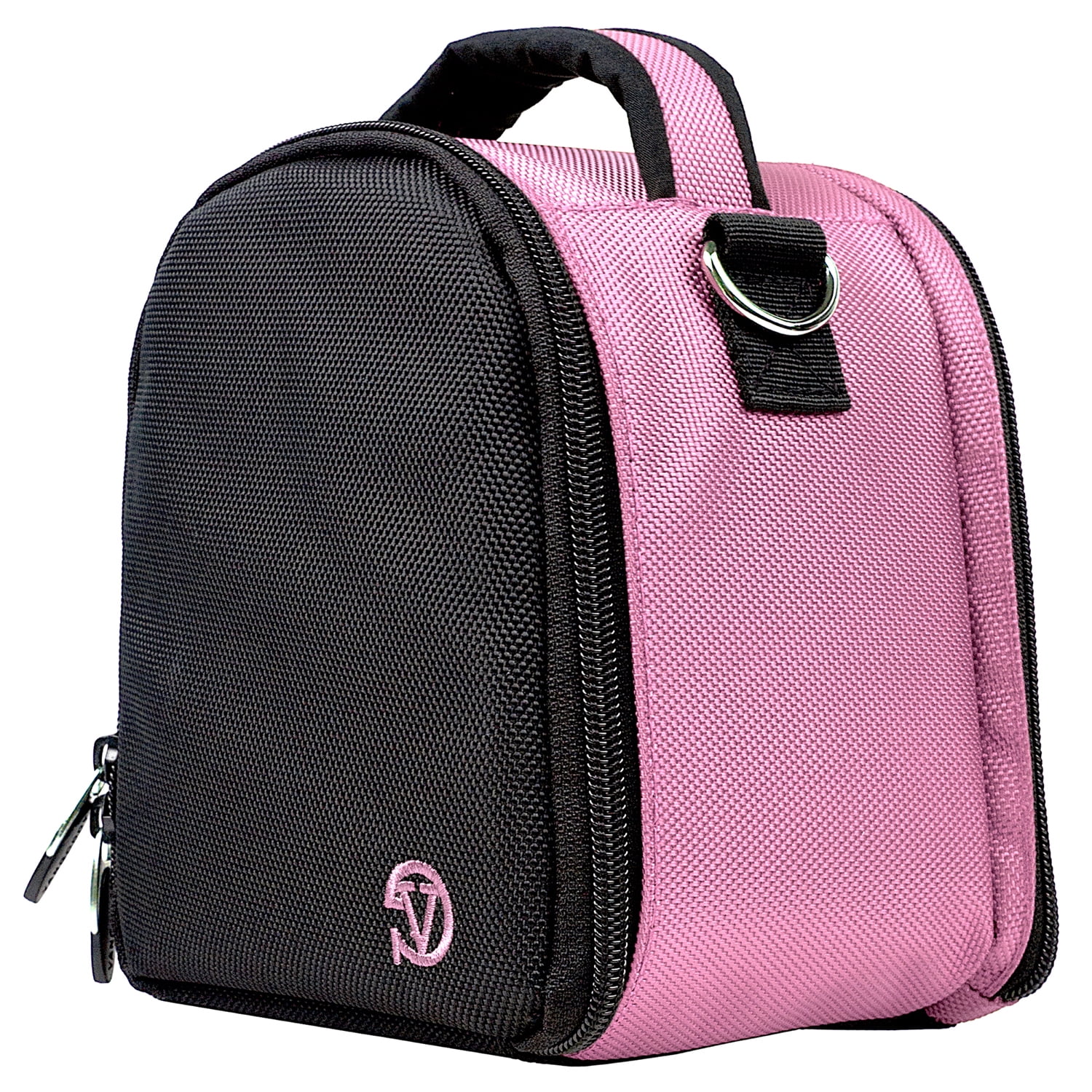 Light PinkCompact DSLR Camera Case Shoulder Bag with Adjustable Strap, Travel Camera Protector Bag for Canon Nikon Sony Olympus Digital Cameras