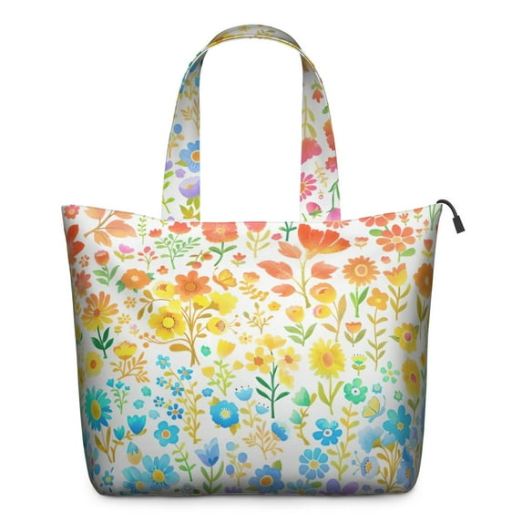 Light Pioneer Flower Pattern Travel Tote Bags for Women Carry On,Large Weekender Bags for Women Travel,Multi Functional Duffle Bag for Work,Shopping,Sports
