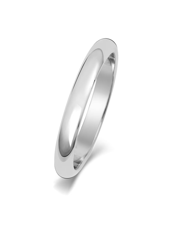 Light Platinum 950 2.5mm D Shape Men/Women Wedding Band/Ring