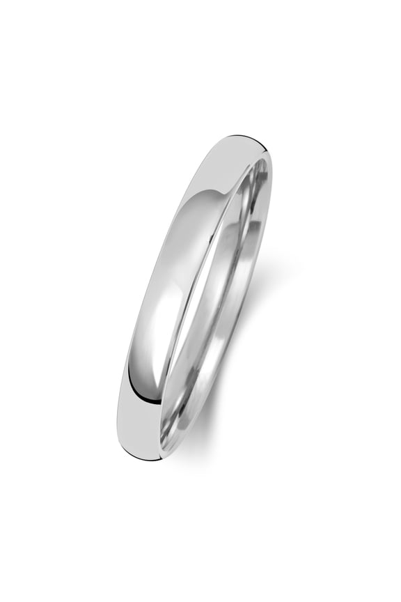 Light Platinum 950 2.5mm Slight Court Comfort Men/Women Wedding Band/Ring