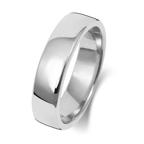 Light Platinum 950 5mm Soft Court Comfort Men/Women Wedding Band/Ring