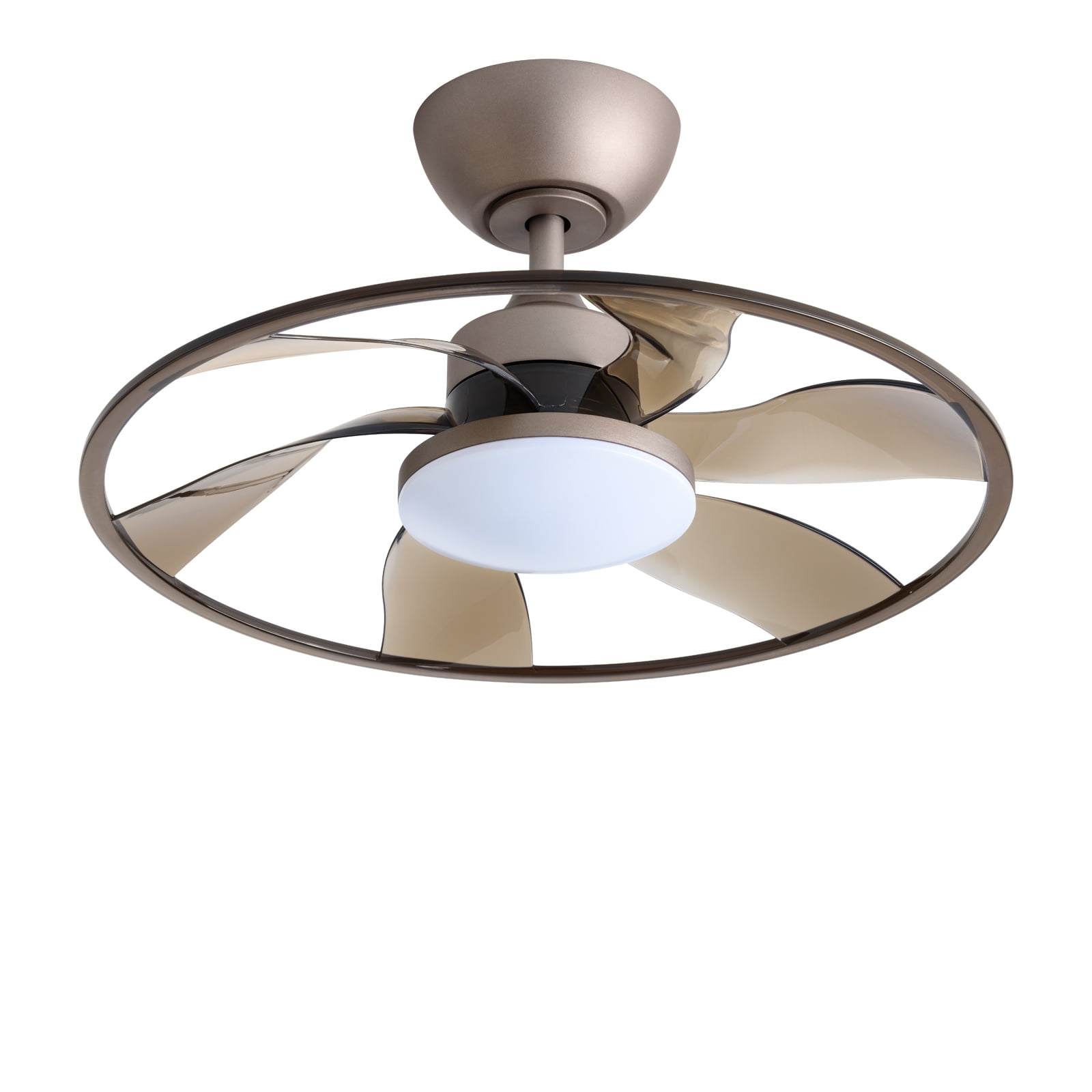 Light Pro 22 in. LED Indoor Coffee Smart Ceiling Fan with Remote ...
