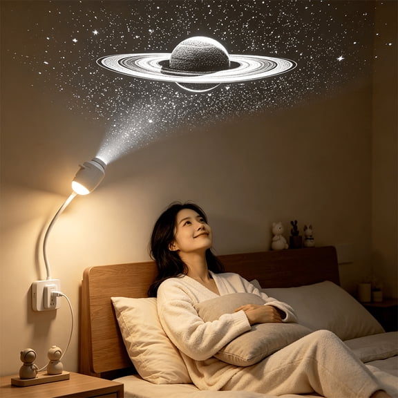 Light Projector for Student Room, Bedroom Projector, Night Lamp for Bedroom, Usb Night Light, 9X2 Inch Flexible Usb Cable Mini Star Projector, 1Pc Star Projection Night Light Unit