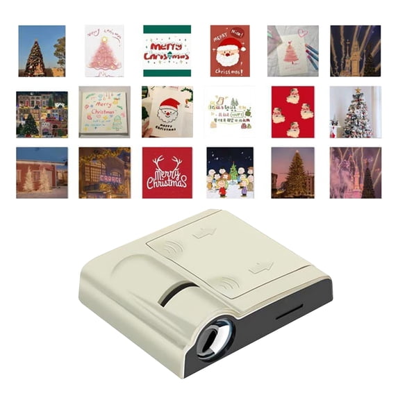 Light Projector White 1 Piece with 18 Preloaded Slides Indoor Outdoor for Christmas Halloween Holiday Home Party Decor
